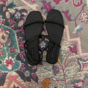 Size 10 black straps sandals